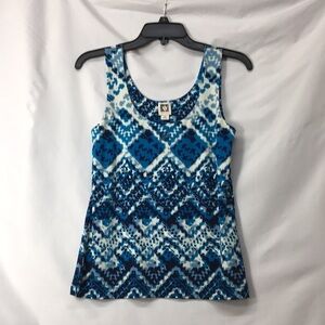 Anne Klein Women’s Blue Abstract Tank Top Size XS Like-NEW Condition